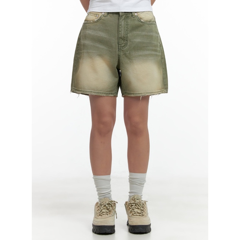 Distressed Washed Shorts CL417
