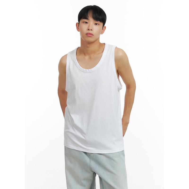 Men’s Basic Oversized Cotton Tank Top CL429