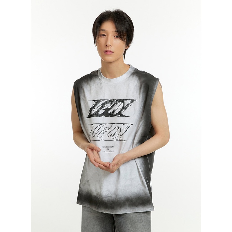 Men’s Cotton Graphic Sleeveless T-Shirt IL418