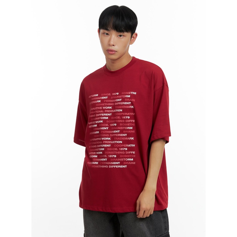 Men’s Lettering Cotton T-Shirt CL429