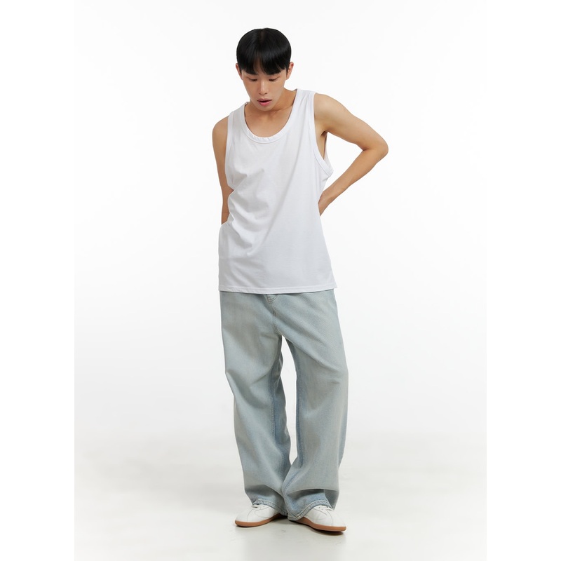 Men’s Loose Fit Jeans CL429|Light blue|Black|S|M|L