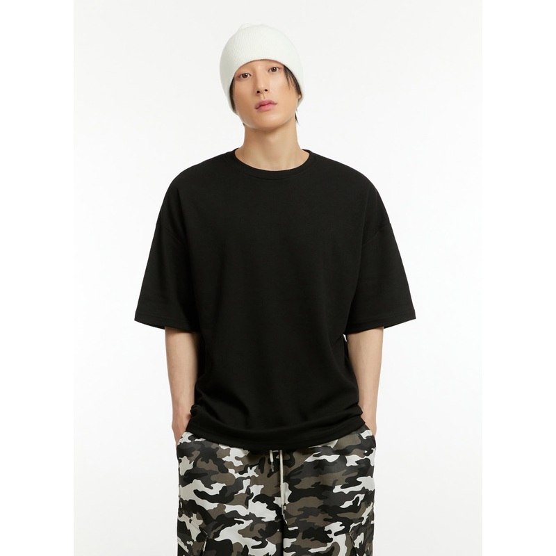 Men’s Oversize Round Neck T-Shirt (Black) IL418