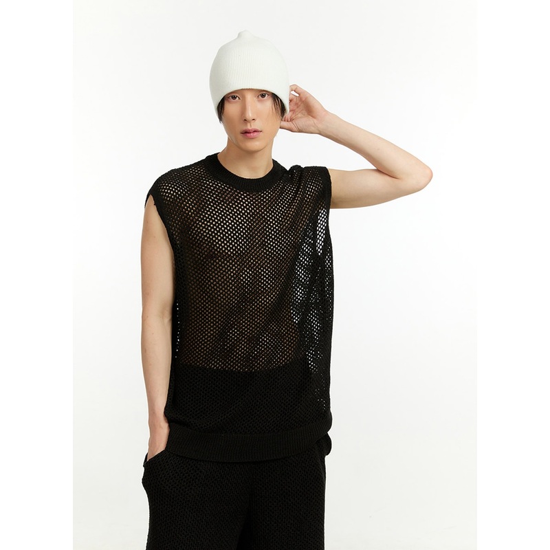 Men’s Sheer Sleeveless Top IL418