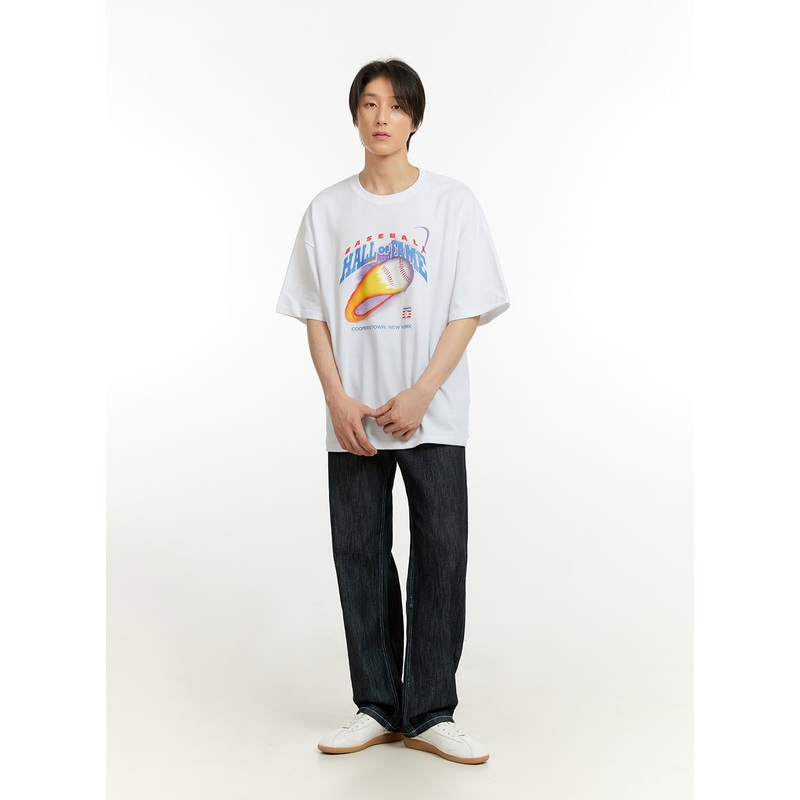 Men’s Solid Wide Jeans IL418|Dark blue|S|M|L|1XL