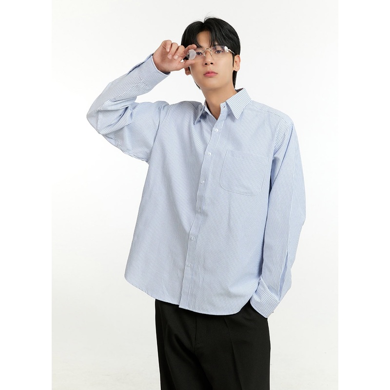 Men’s Stripe Buttoned Shirt IL412