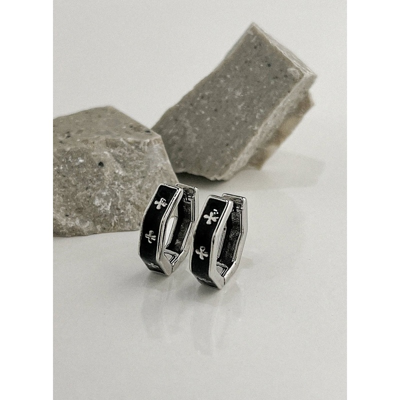 Mini Cross Ring Earrings IL415