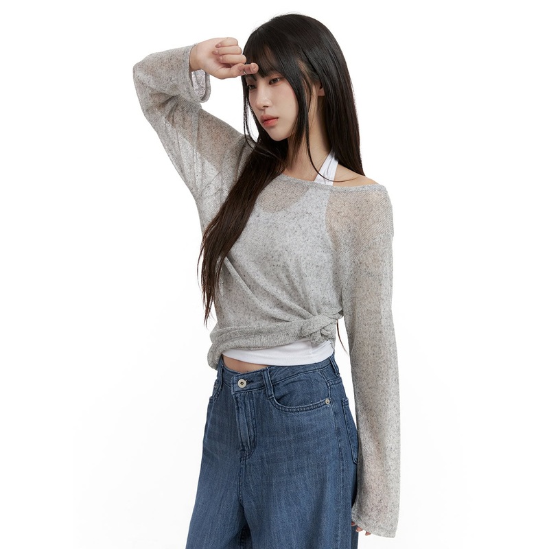 Sheer Elegance Long Sleeve Top CL425