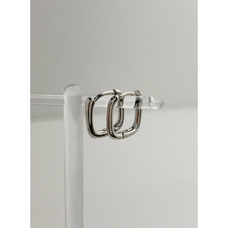 Simple Square Ring Earrings IL415