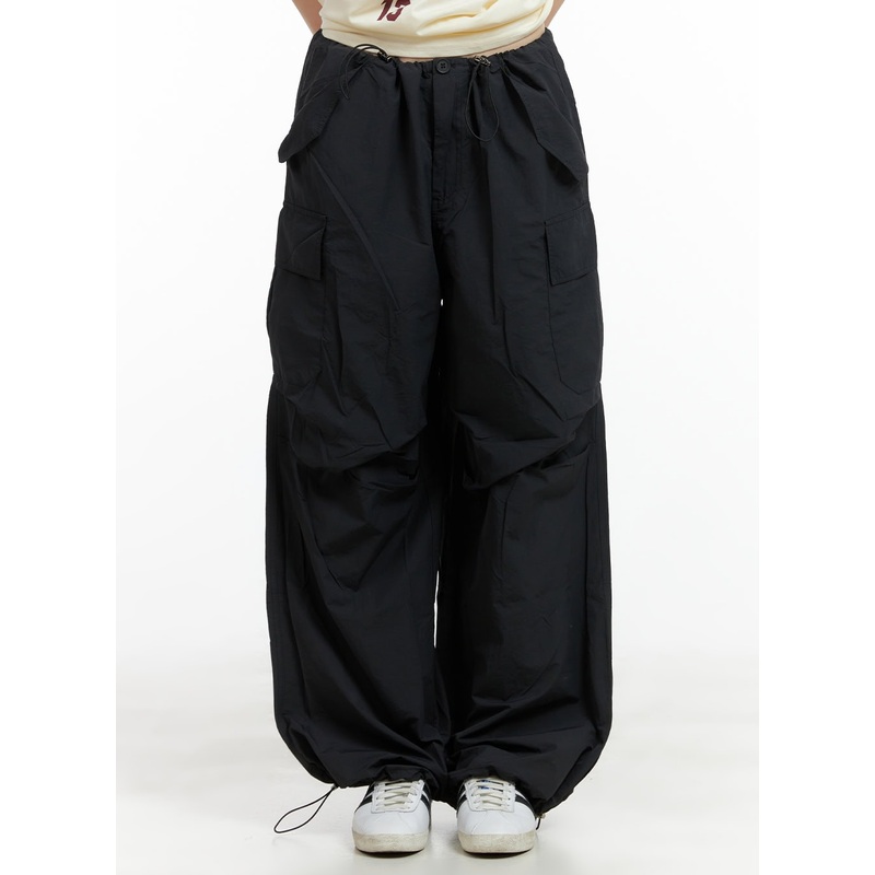 Solid Cargo Chic Nylon Pants CL422
