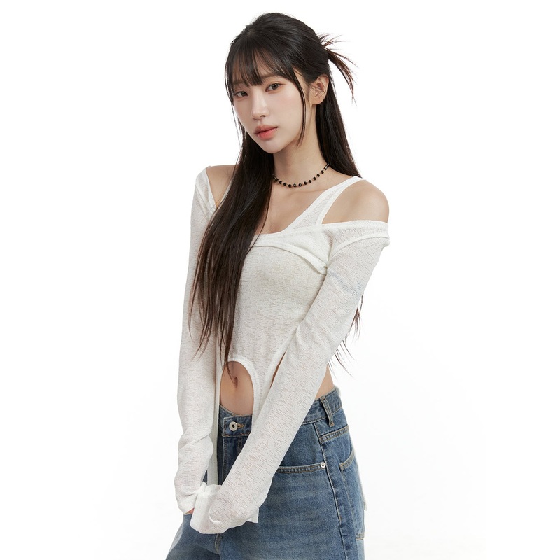 Unbalanced Chic Crop Top CL424