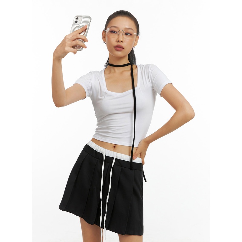 Basic Square Neck Crop Top IG405