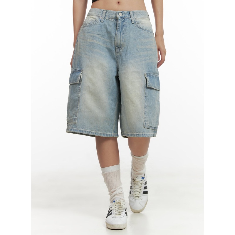 Cargo Baggy Jorts CL431|Light blue|S|M|L
