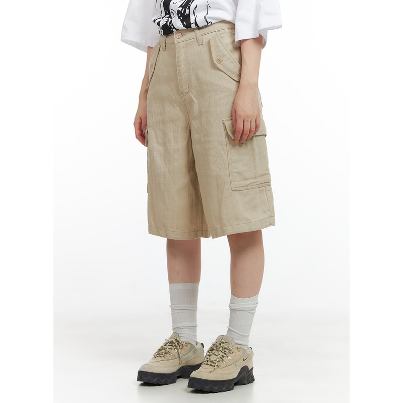 Cargo Midi Pants CG408|Beige|Brown|S|M|L