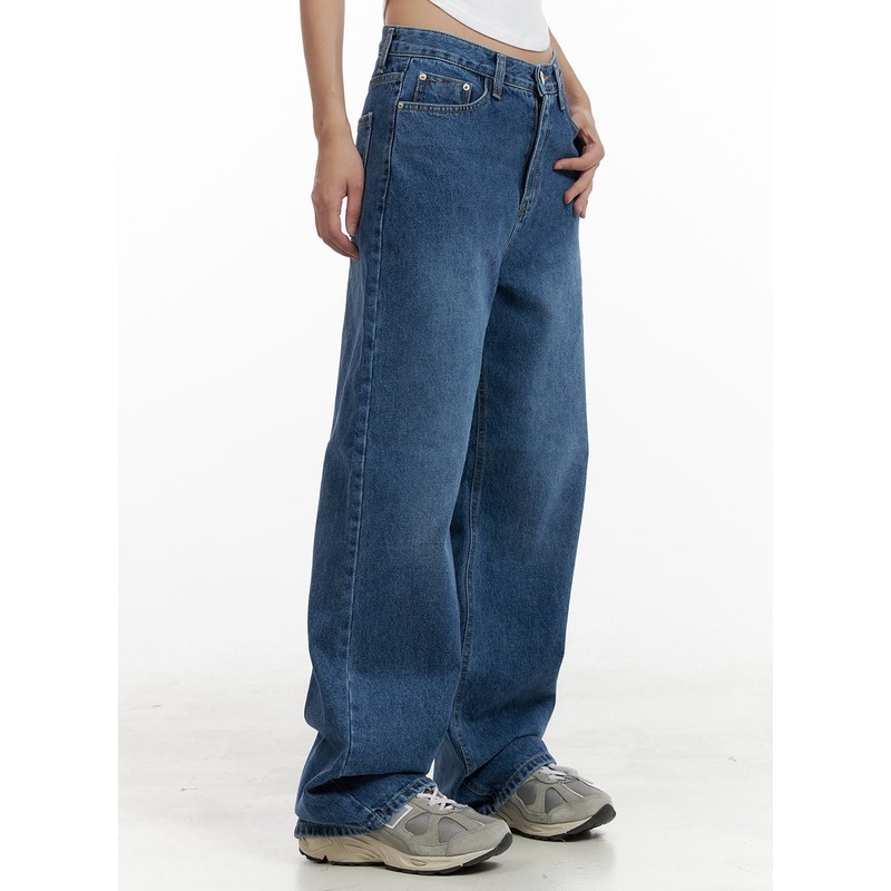 Eva Blue Washed Baggy Jeans CL431