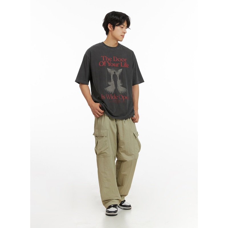 Men’s Cargo Wide Leg Pants IG409