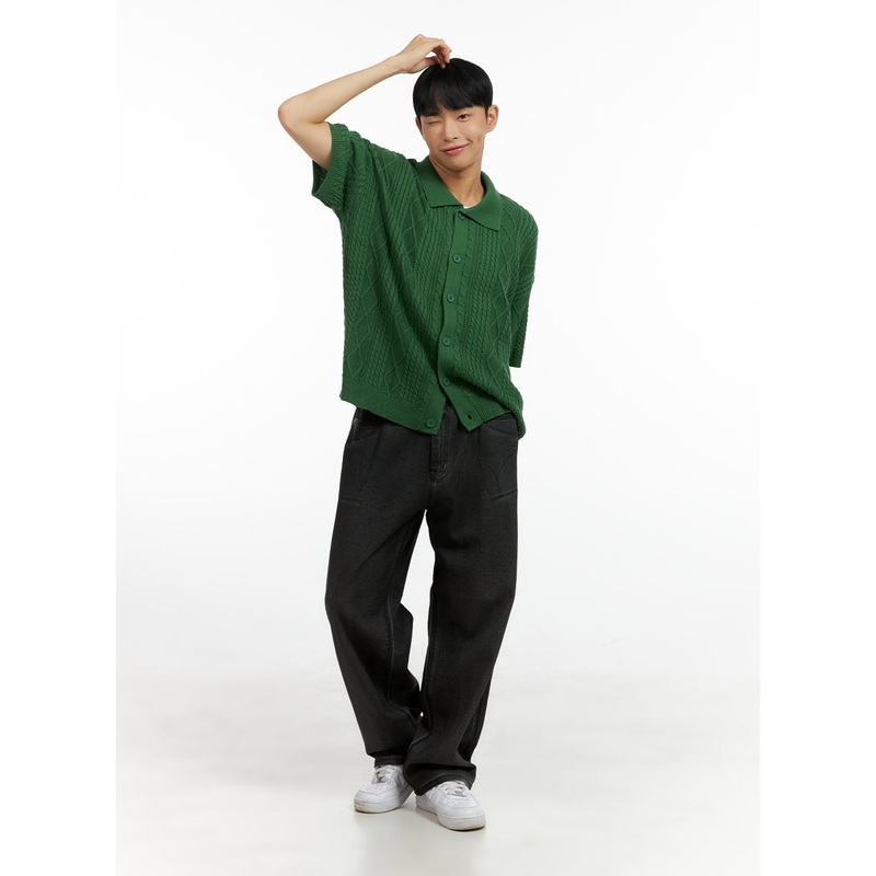 Men’s Denim-Washed Loose Fit Jeans CL429