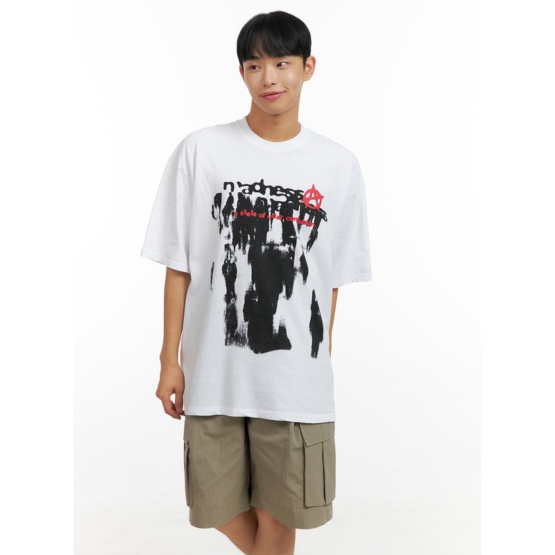 Men’s Oversize Graphic Cotton T-Shirt CL429