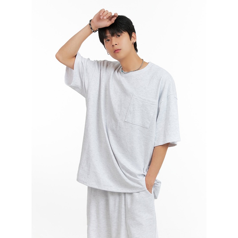 Men’s Oversized Cozy Pocket T-Shirt IG402