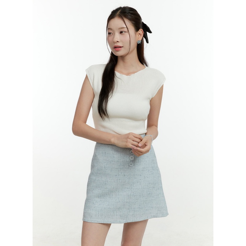 Solid Knit Sleeveless Top OL422