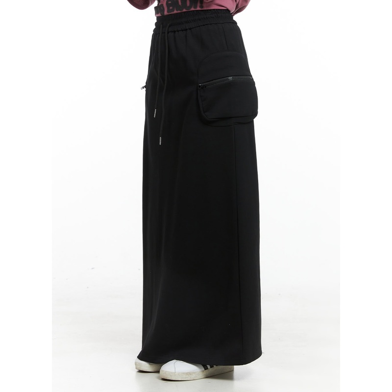 String Banded Cargo Maxi Skirt CG408