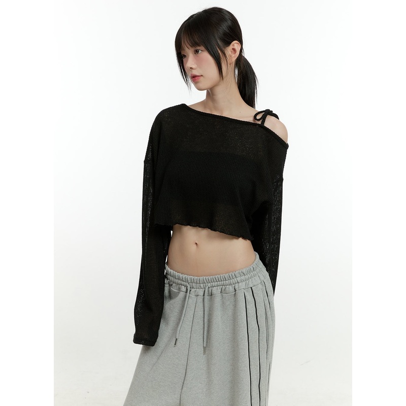 Swaying Siren One-Shoulder Crop Top CG402