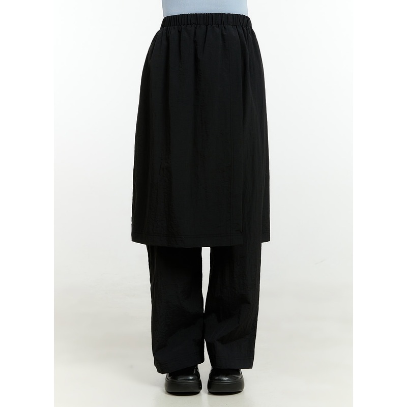 Wrap Midi Skirt with Pants OL430