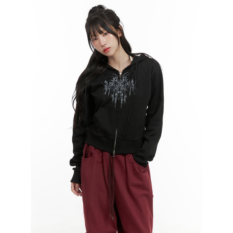 Cotton Graphic Hoodie Jacket CG420