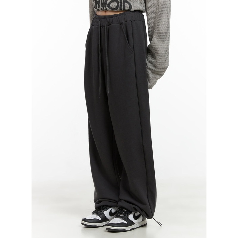 Cotton Lettering String Sweatpants CG427