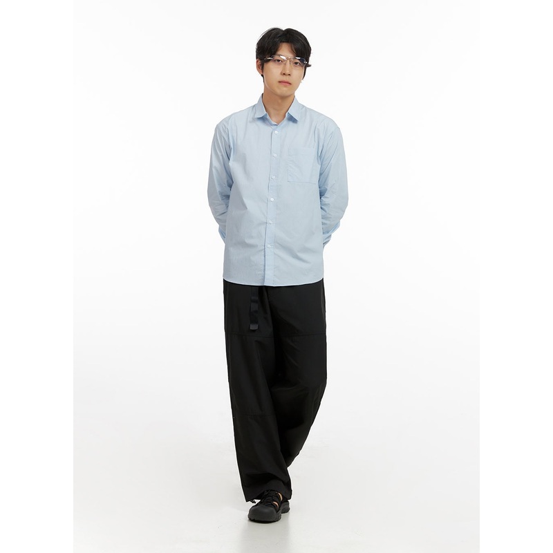 Men’s Belted Wide Leg Trousers IG409