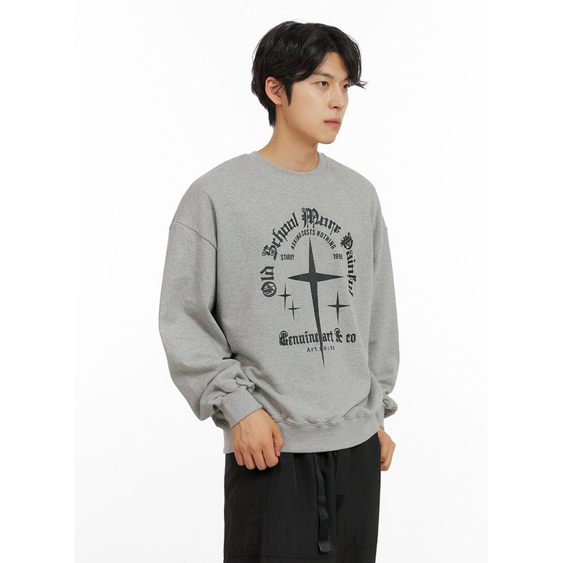 Men’s Cross Sweatshirt IG409|Gray|Brown|Black|M/L