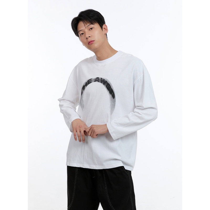 Men’s Graphic Cotton Long Sleeve T-Shirt IG427