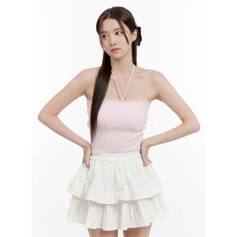 Multi Strap Cami Top OG428|Pink|Light beige|Black|S/M