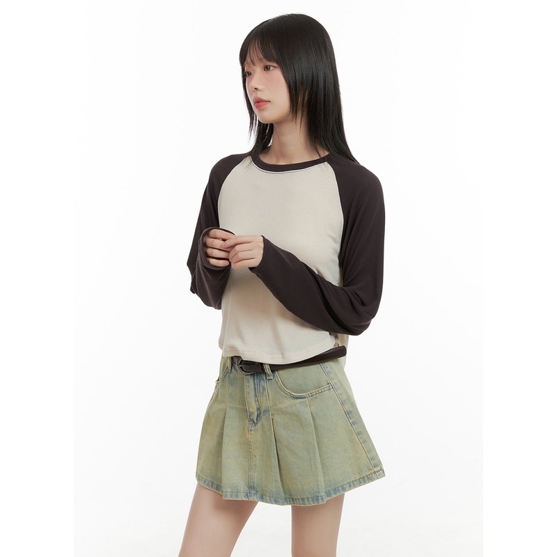 Raglan Crop Long Sleeve Top CG426