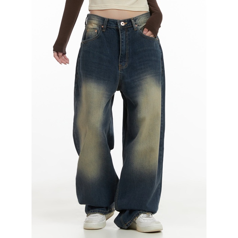 Veda Washed Denim Baggy Jeans CG421