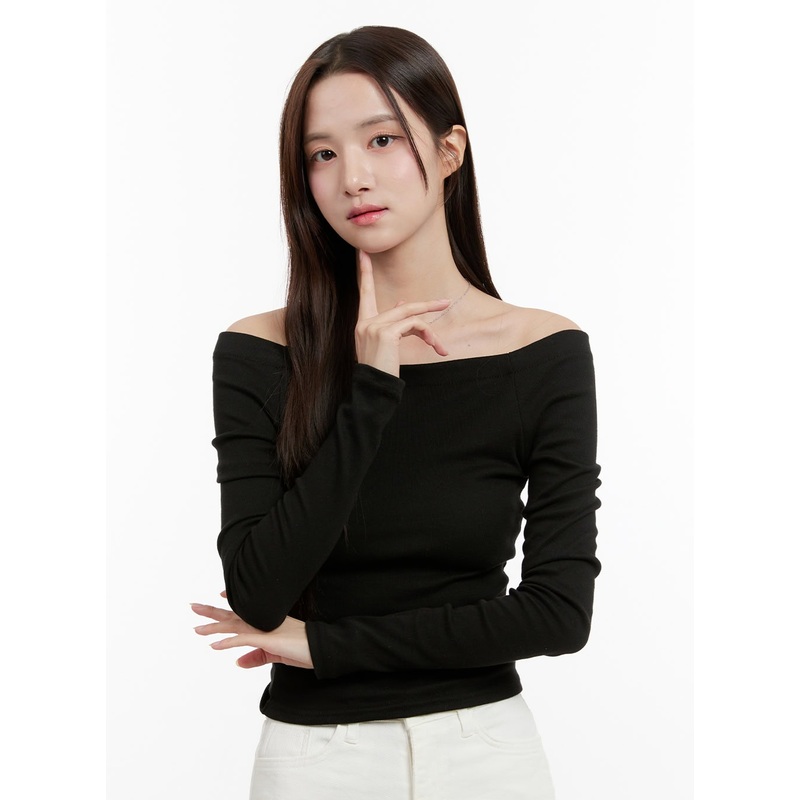 Basic Slim Off-Shoulder Top OG429