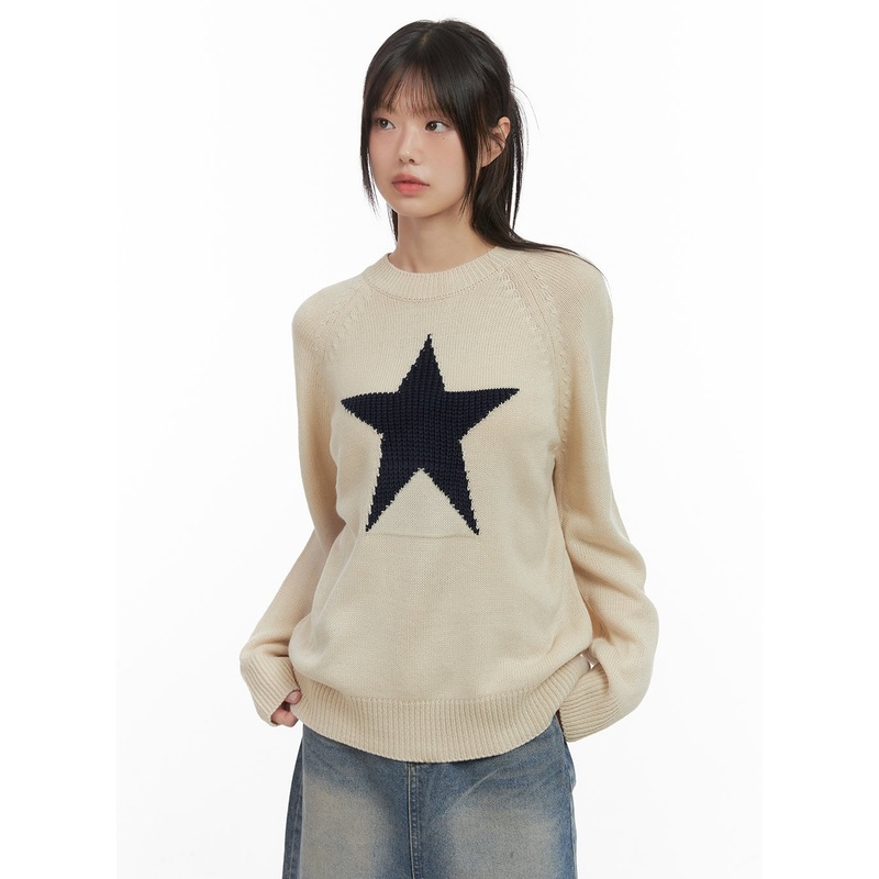 Casual Oversized Raglan Sweater CS412