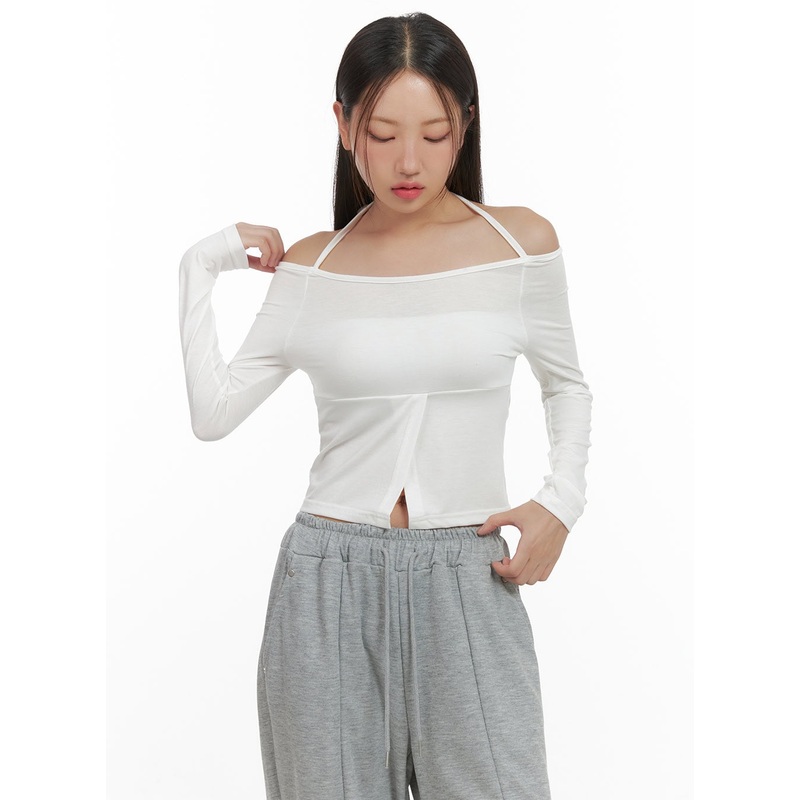 Chic Slit Long Sleeve Top CS405
