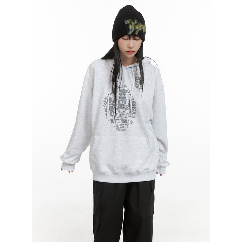Cotton Oversize Graphic Hoodie CS403