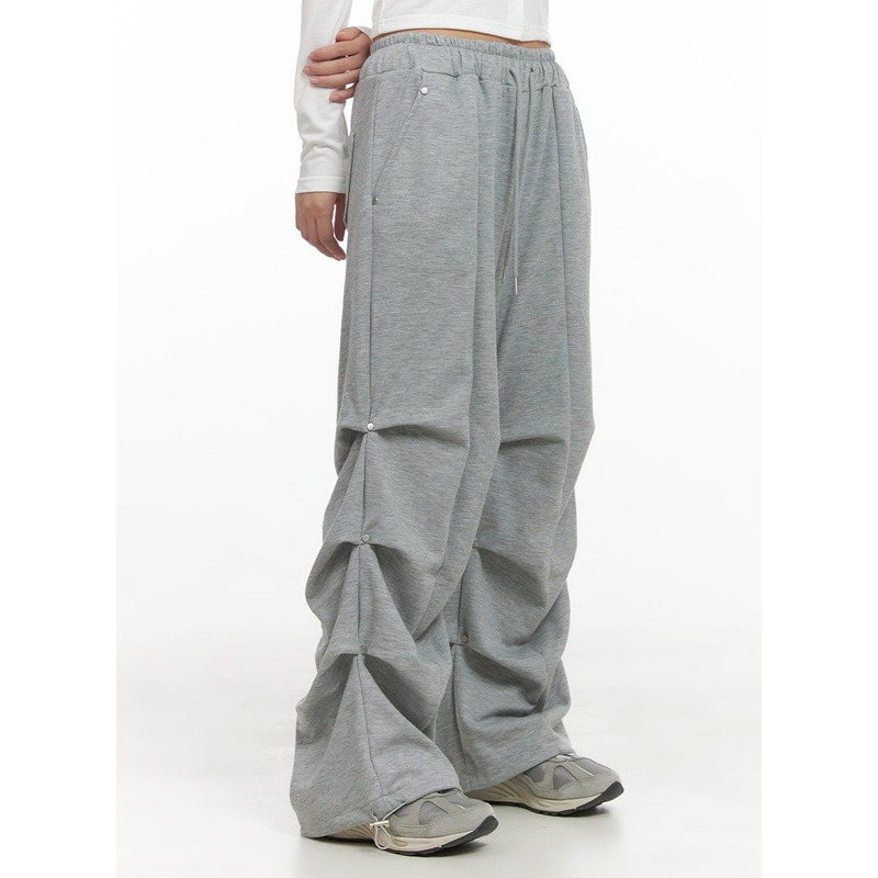 Cotton Pintuck Banded Sweatpants CS405