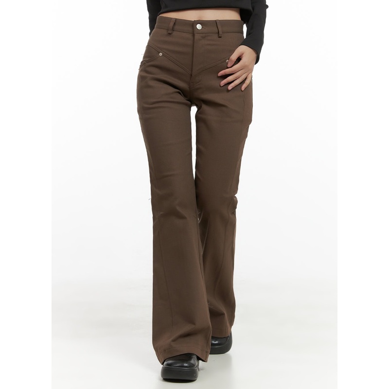Cutline Bootcut Cotton Pants CS405