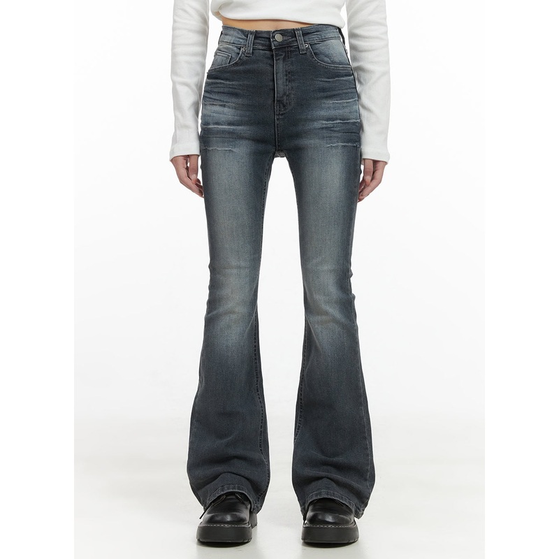 Demi Vintage Wash Bootcut Spandex Jeans CS413