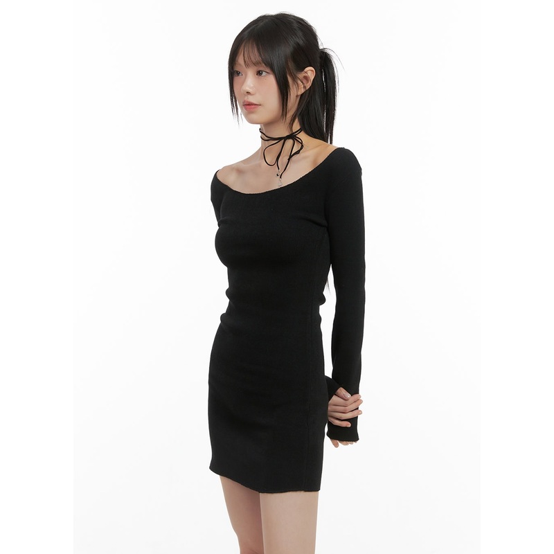 Graceful Off-Shoulder Mini Dress CS412
