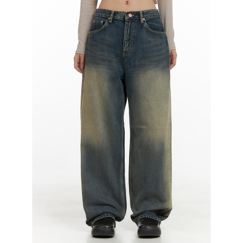Ingrid Baggy Jeans CS404|Dark blue|Black|S|M|L