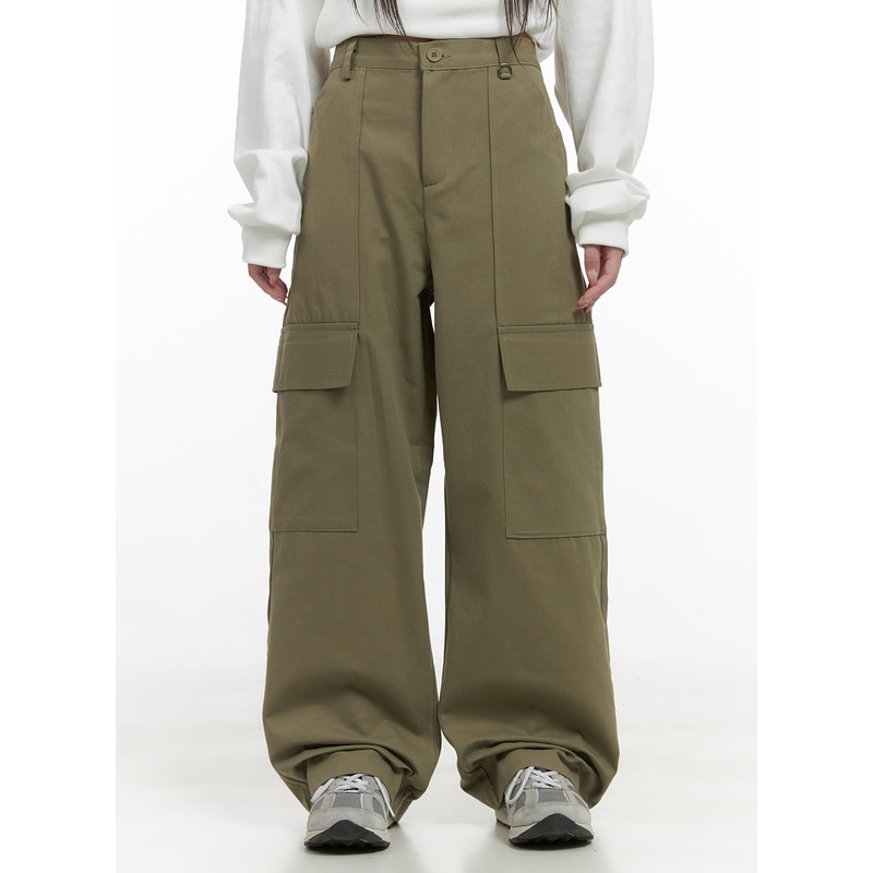 LooseFit Cotton Cargo Trousers CS413