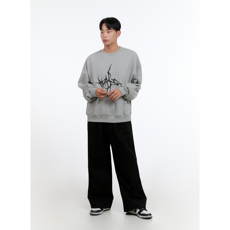 Men’s Solid Banded Parachute Pants IS413