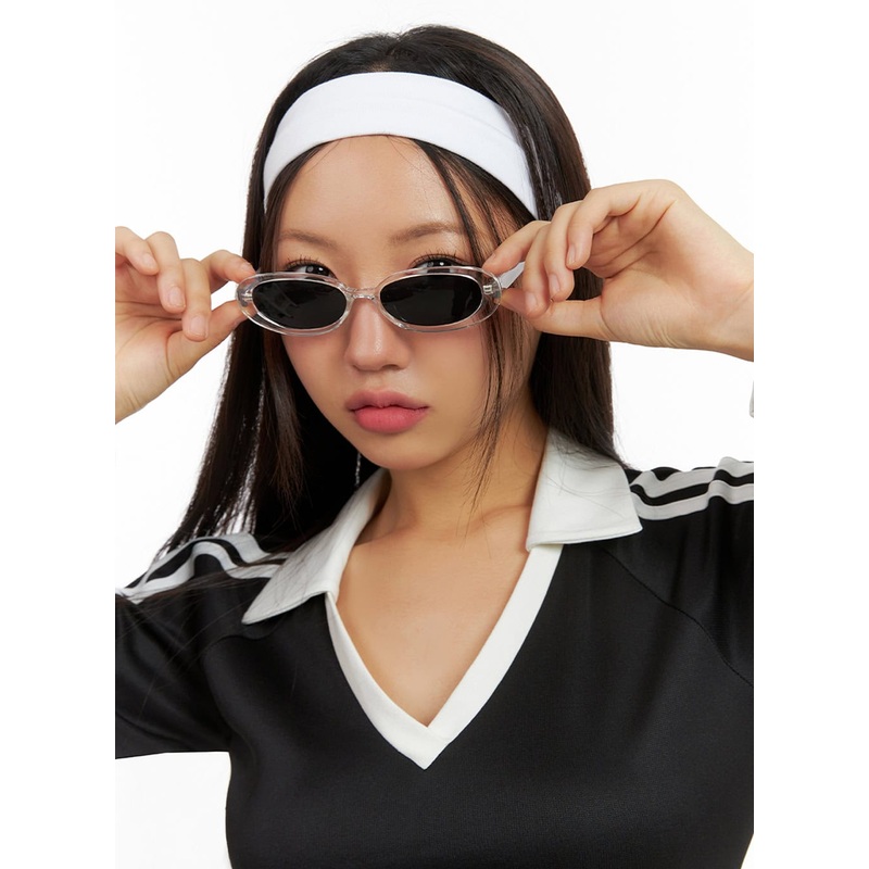 Oval Sunglasses IS402|Clear|Beige|Brown|Black|One Size