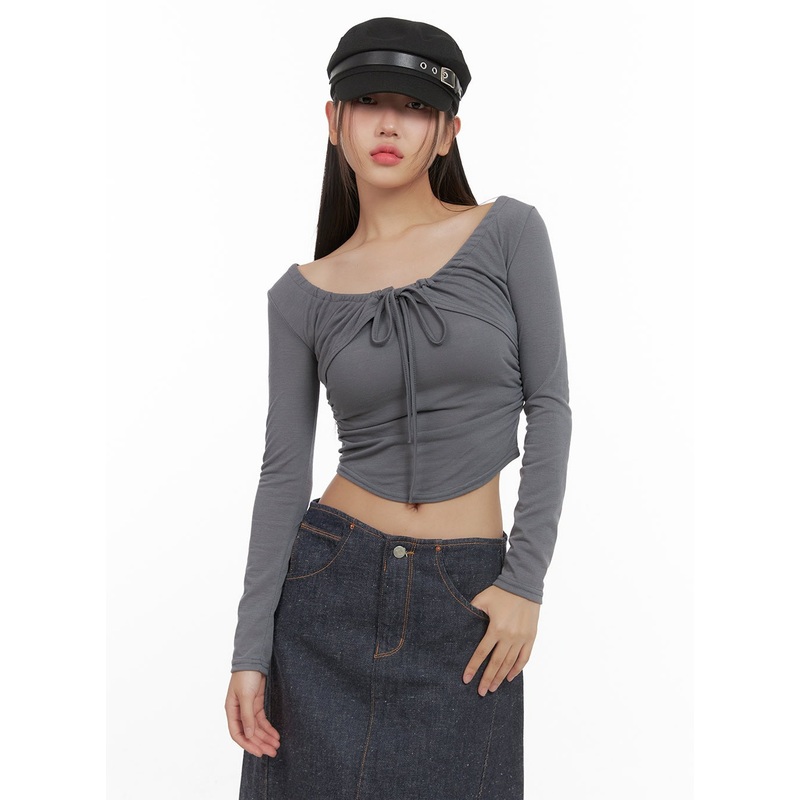Ribbon Strap Bolero Crop Top CS405