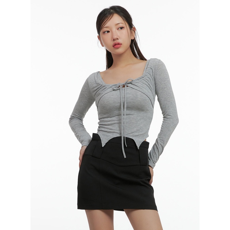 Square Cutout Bolero Crop Top CS405