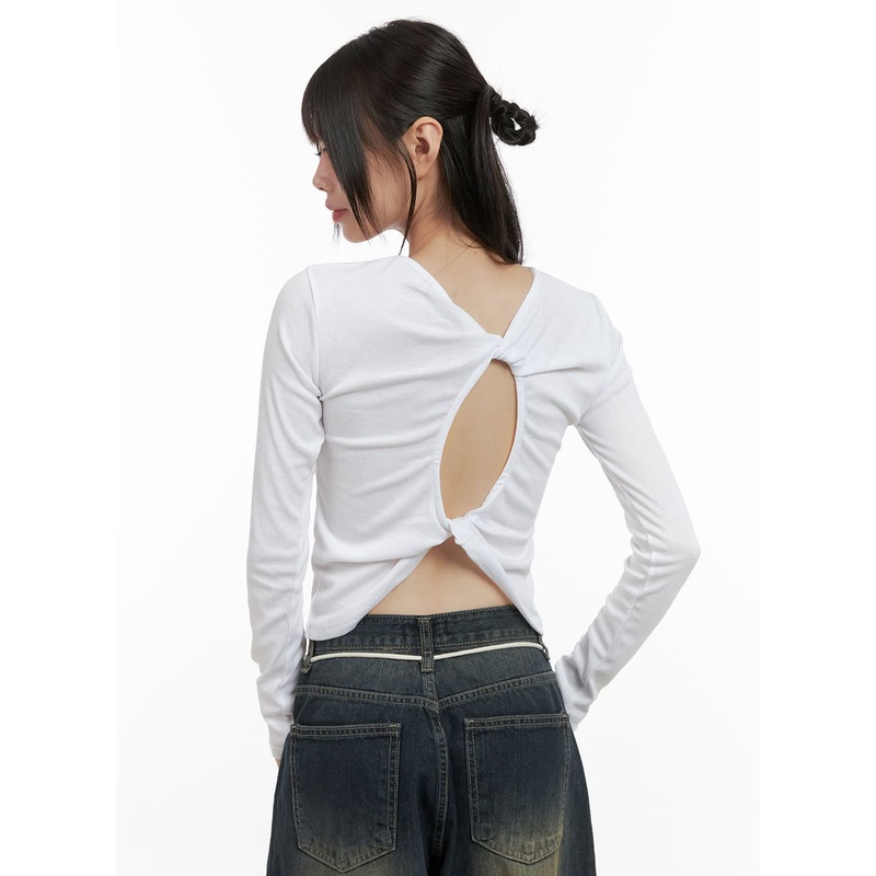 Twist Detail Crop Top CS410|White|Red|Blue|S/M