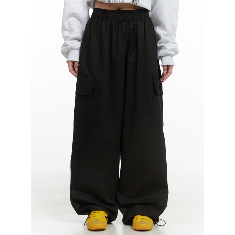 Wide Fit Cargo Cotton Pants CS403
